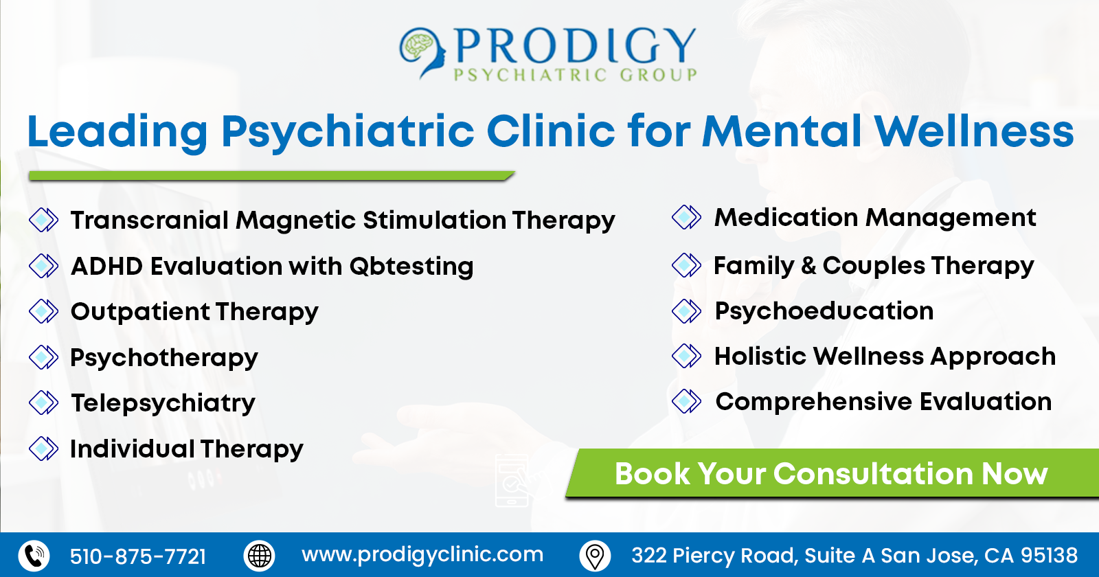 TMS Depression Therapy San Jose | Prodigy Psychiatric Clinic