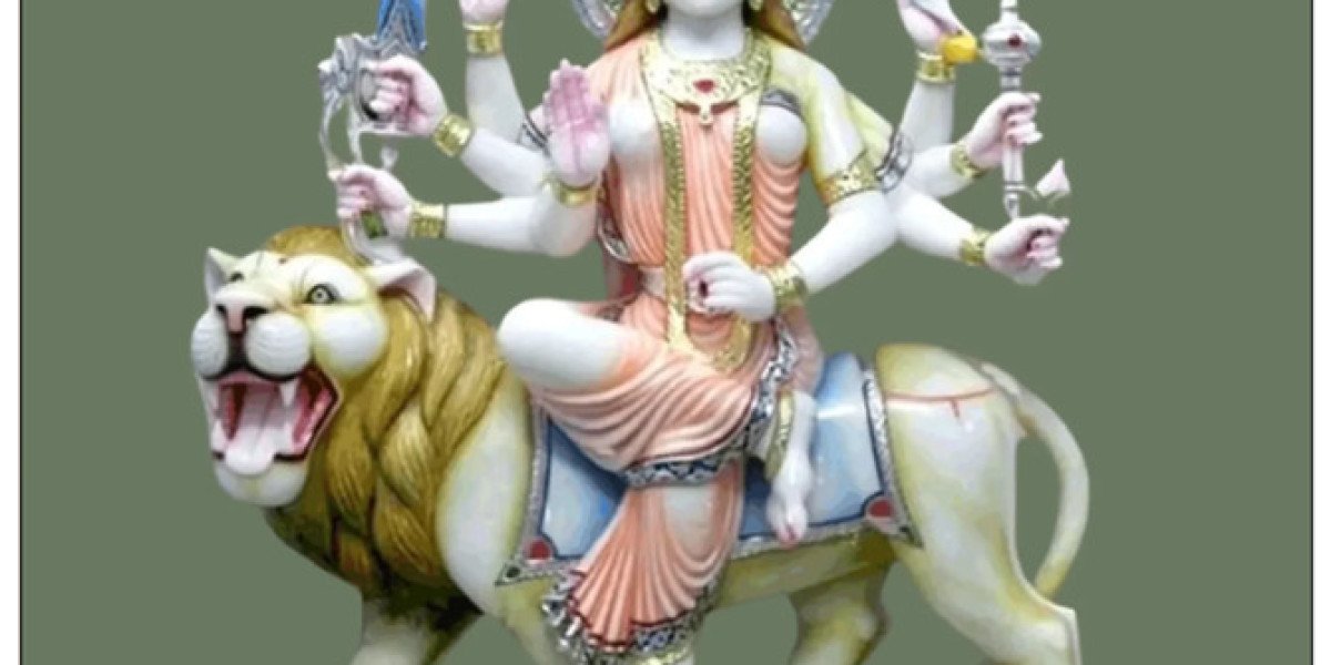 Experience Divine Grace with a Handcrafted Durga Marble Statue from Salvik